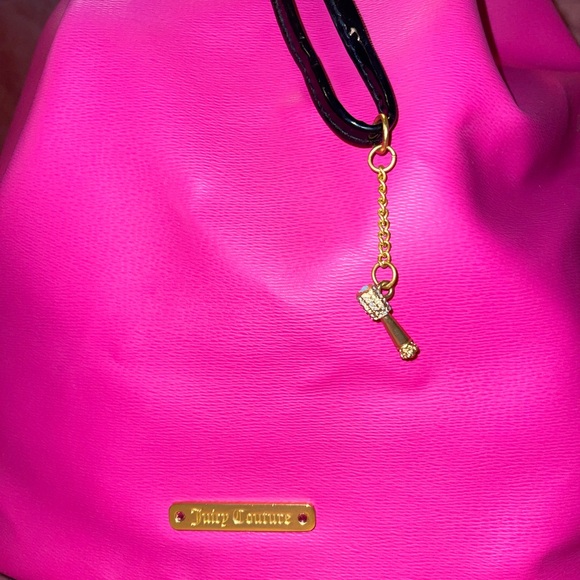 Juicy Couture Vibrant Pink Drawstring Backpack - Picture 5 of 8